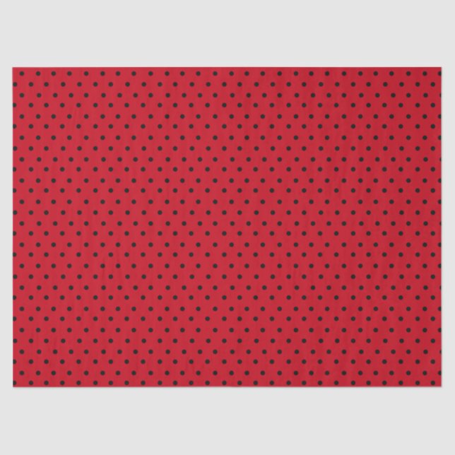 Red Polka Dot Tissue Paper (Front)