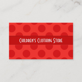 Red Polka Dots Business Cards