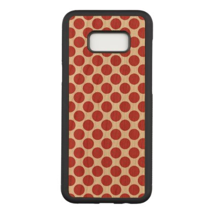 Red Polka Dots Carved Samsung Galaxy S8+ Case