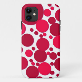 red polka dots iPhone 11 case