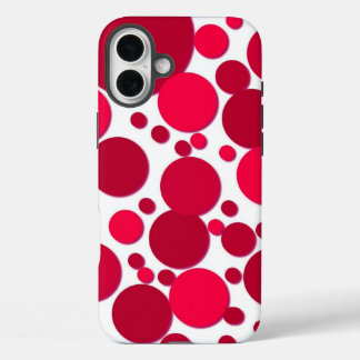 red polka dots iPhone 16 plus case