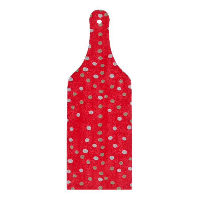 Red Polka Dots  Cutting Board (Front)