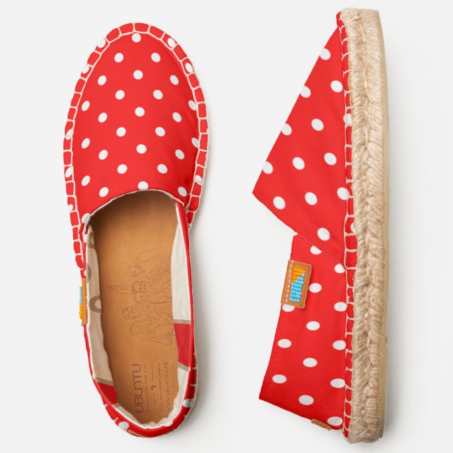 Red Polka Dots Espadrilles (Side)