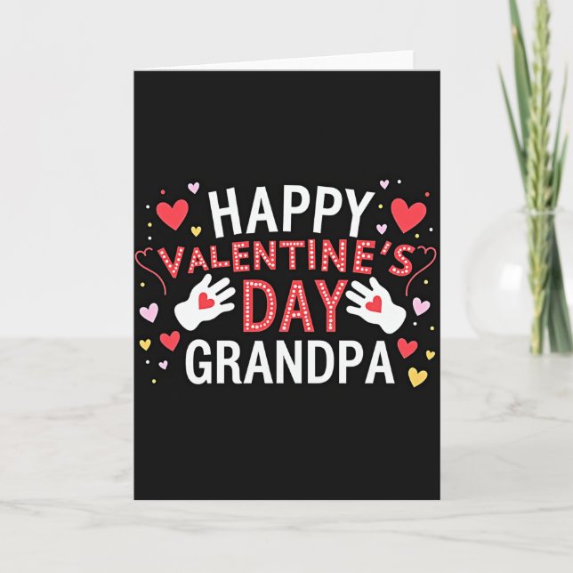 Red Polka Dots Grandpa Card (Front)