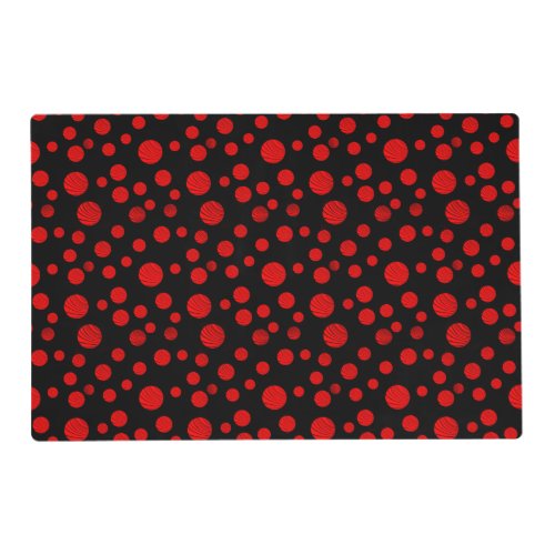 Red Polka Dots Holiday Placemat