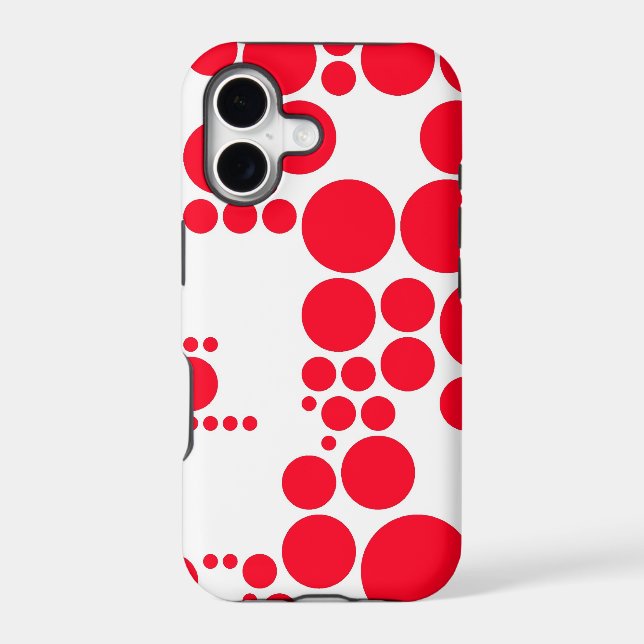 Red Polka dots Iphone Case (Back)