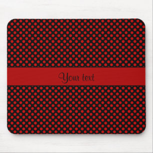 Red Polka Dots Mouse Pad