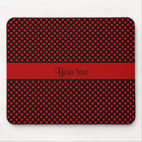 Red Polka Dots Mouse Pad