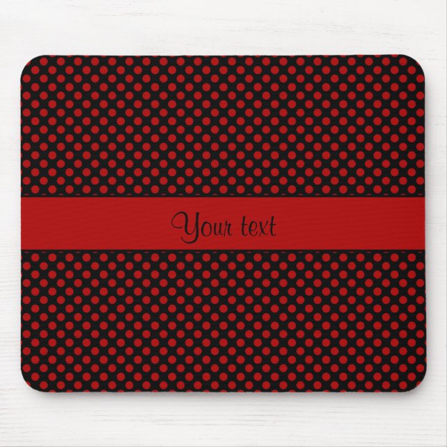 Red Polka Dots Mouse Pad (Front)