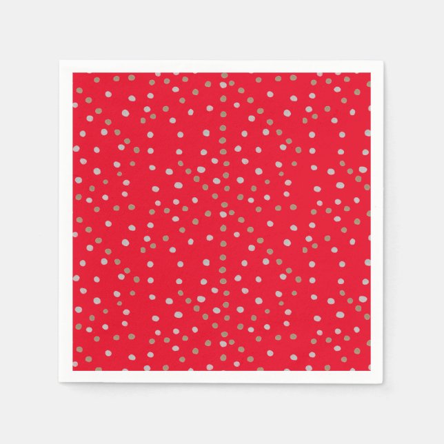 Red Polka Dots  Napkins (Front)
