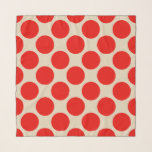 Red Polka Dots on Custom Cream Scarf<br><div class="desc">Geometric design with red polka dots on solid cream background. You can recolor the background by adjusting this product's main color. There exist other versions with different polka dots colors.</div>