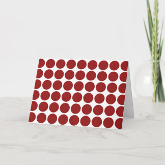 Red Polka Dots on White Holiday Card