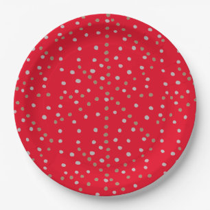 Red Polka Dots Paper Plates
