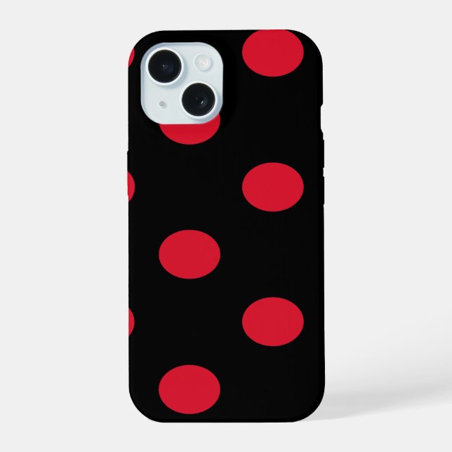 Red Polka-Dots Pattern Iphone Case (Back)