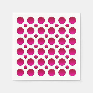 Red polka dots pattern napkins