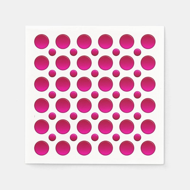 Red polka dots pattern napkins (Front)