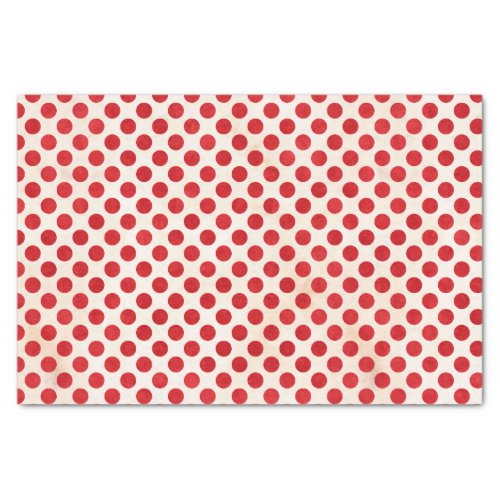 Red Polka Dots Pattern Tissue Paper