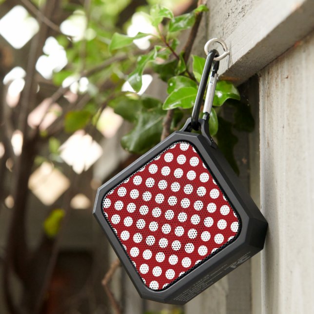 Red Polka Dots, Polka Dot Pattern, Dots, Dotted Bluetooth Speaker (Inisitu)