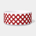 Red Polka Dots, Polka Dot Pattern, Dots, Dotted Bowl<br><div class="desc">Cute,  fun and adorable polka dot pattern in red and white color. Modern and trendy gift,  perfect for the polka dots lover in your life.</div>