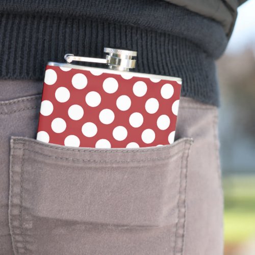 Red Polka Dots Polka Dot Pattern Dots Dotted Flask