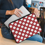 Red Polka Dots, Polka Dot Pattern, Dots, Dotted Laptop Sleeve<br><div class="desc">Cute,  fun and adorable polka dot pattern in red and white color. Modern and trendy gift,  perfect for the polka dots lover in your life.</div>