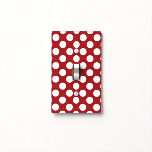 Red Polka Dots, Polka Dot Pattern, Dots, Dotted Light Switch Cover