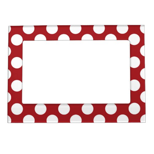 Red Polka Dots Polka Dot Pattern Dots Dotted Magnetic Frame