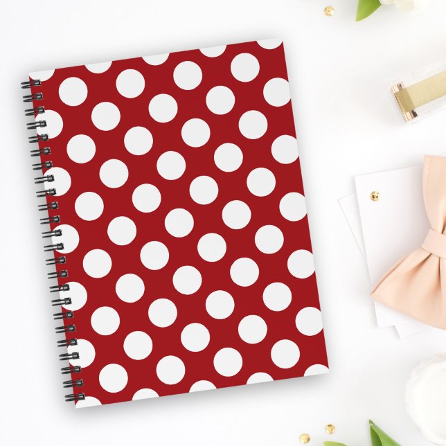 Red Polka Dots, Polka Dot Pattern, Dots, Dotted Notebook (Creator Uploaded)