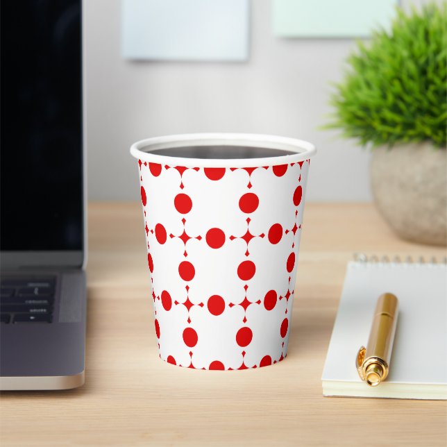 Red Polka Dots, Polka Dot Pattern, Dots, Dotted Paper Cups (Insitu)