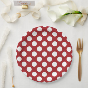Red Polka Dots, Polka Dot Pattern, Dots, Dotted Paper Plates