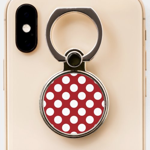Red Polka Dots Polka Dot Pattern Dots Dotted Phone Ring Stand