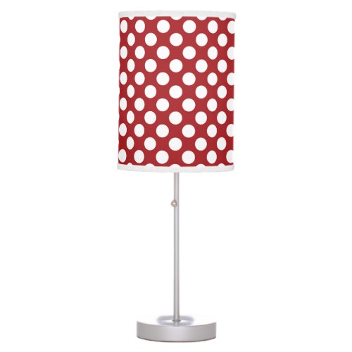 Red Polka Dots Polka Dot Pattern Dots Dotted Table Lamp