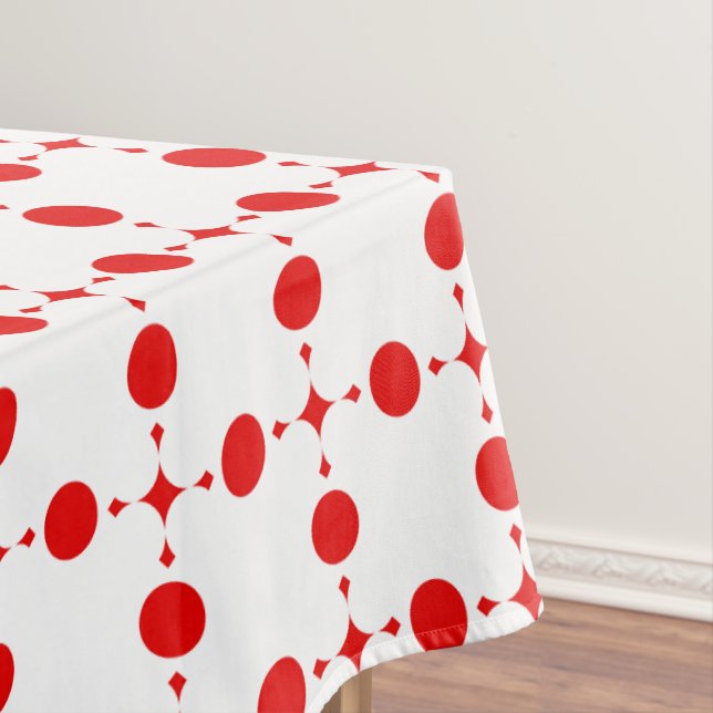 Red Polka Dots, Polka Dot Pattern, Dots, Dotted Tablecloth (In Situ)