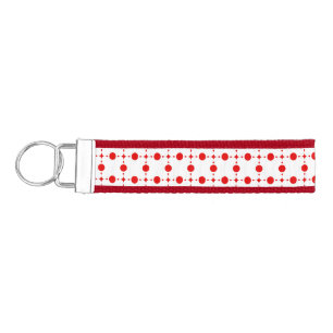Red Polka Dots, Polka Dot Pattern, Dots, Dotted Wrist Keychain