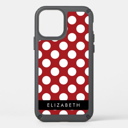 Red Polka Dots Polka Dot Pattern Your Name Speck iPhone 12 Case