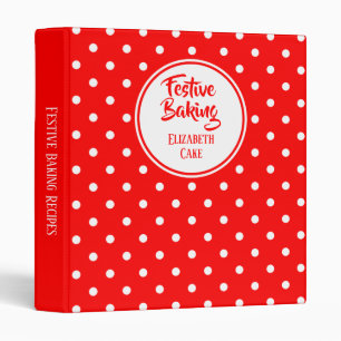 Red Polka Dots Recipe Binder