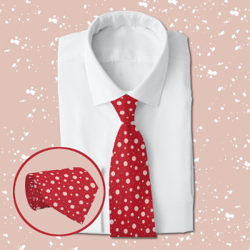 Red Polka Dots Tie by ArianeC at Zazzle