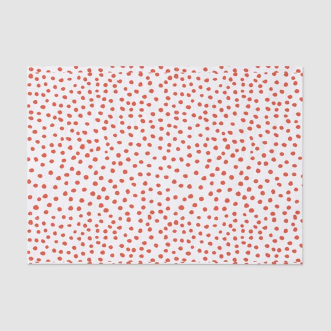 Red Polka Dots Tissue Paper (Front)