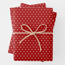 Red Polka Dots Valentines Day Gift Wrap