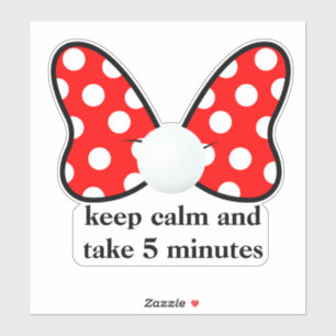 Red polka dots vibrant Ribbon Sticker