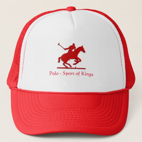 Red Polo Pony and Rider Trucker Hat