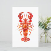 Red polygonal lobster (Standing Front)