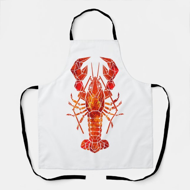 Red polygonal lobster apron (Front)
