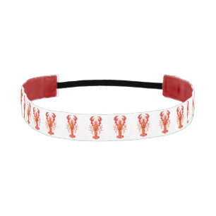 Red polygonal lobster athletic headband