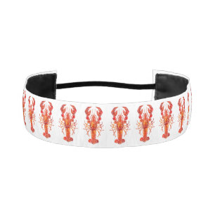 Red polygonal lobster athletic headband