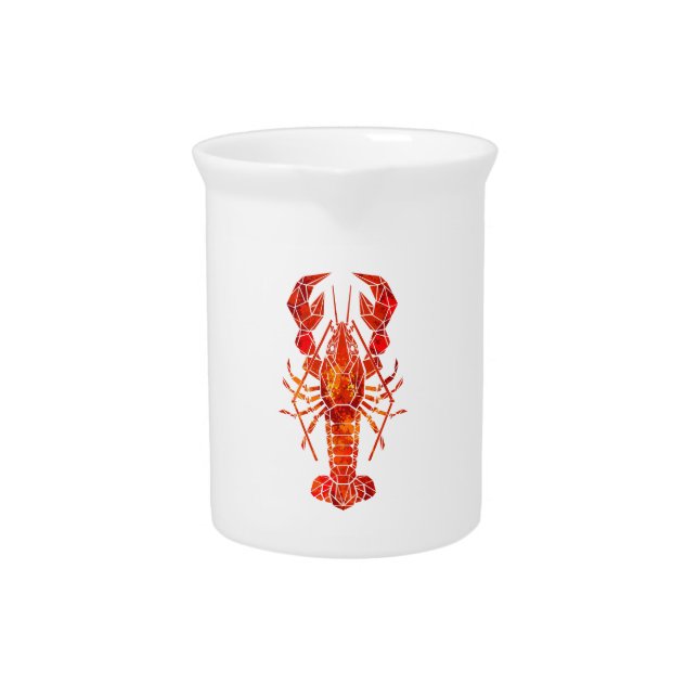 Red polygonal lobster beverage pitcher (Front)