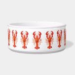 Red polygonal lobster bowl<br><div class="desc">Picturesque,  drawn with spots of red paint in polygonal style boiled,  delicious lobster on white background.</div>