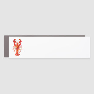 Red polygonal lobster car magnet