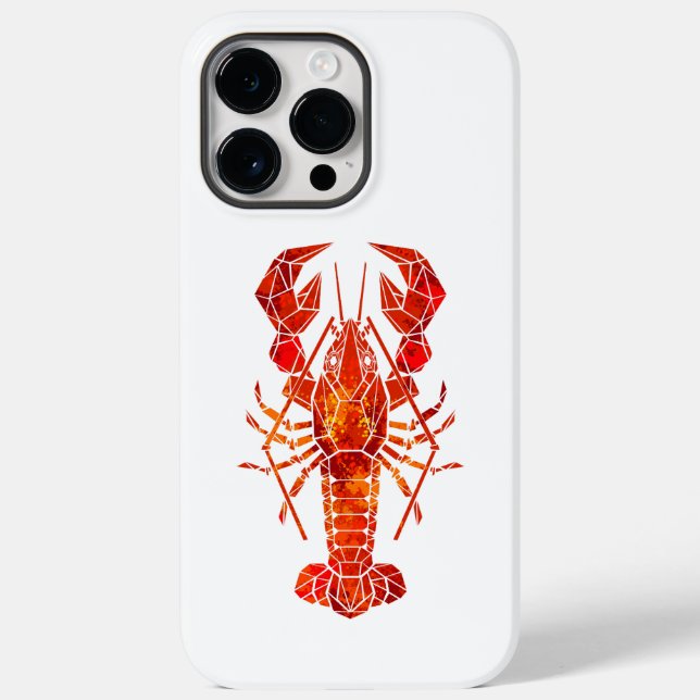 Red polygonal lobster Case-Mate iPhone case (Back)