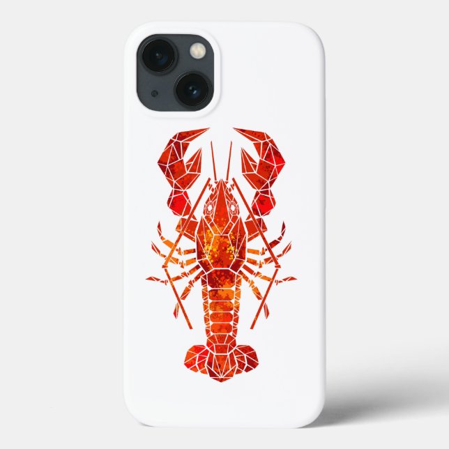 Red polygonal lobster Case-Mate iPhone case (Back)